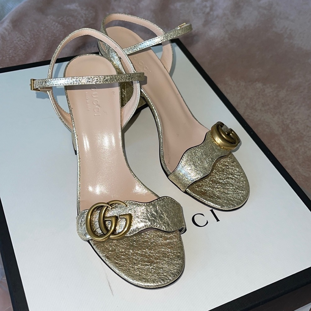 Gucci GG metallic sandal